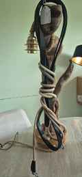 Rênes Allemande en cuir et corde