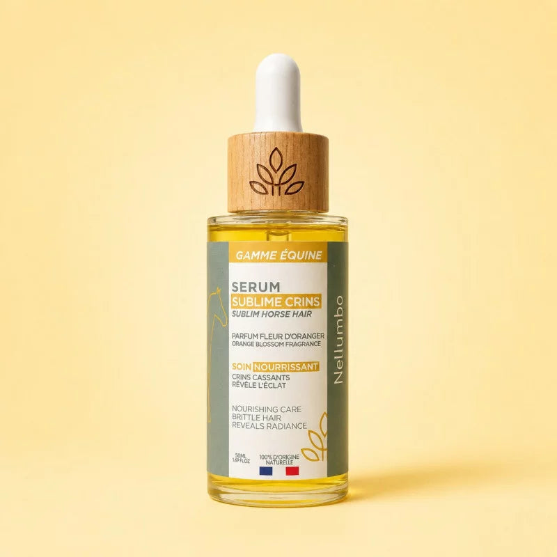 Sérum Sublime Crins - Soin naturel nourrissant pour les crins du cheval Nellumbo