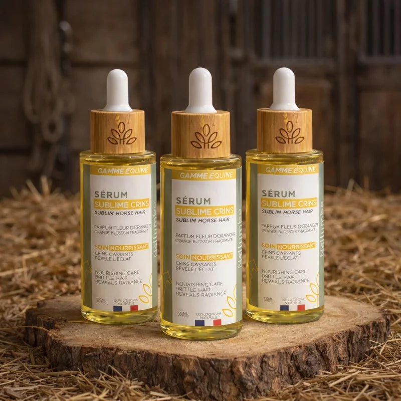 Sérum Sublime Crins - Soin naturel nourrissant pour les crins du cheval Nellumbo